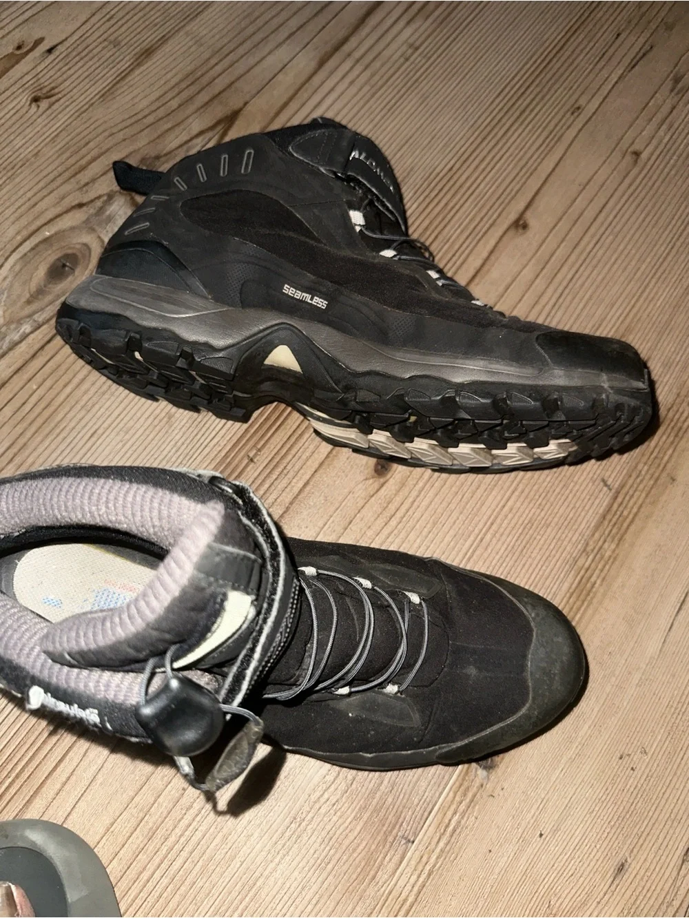 Salomon Black Boots with Gray Accents